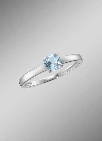 Tijdloze elegantie: Damesring met ring. blauwe topaas 