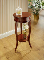 Gedeeltelijk massieve bijzettafel in walnoot 