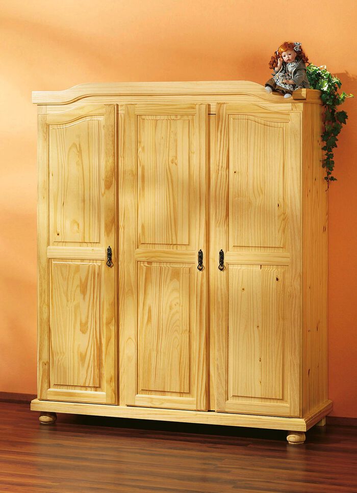 Massief grenen kledingkast 