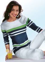 Trui met een geweldig gestreept dessin 