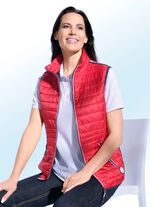 Functioneel vest met contrasterende biezen ROOD