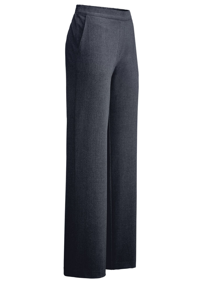 Broek in een modieuze wijdte ANTRACIET GEM.