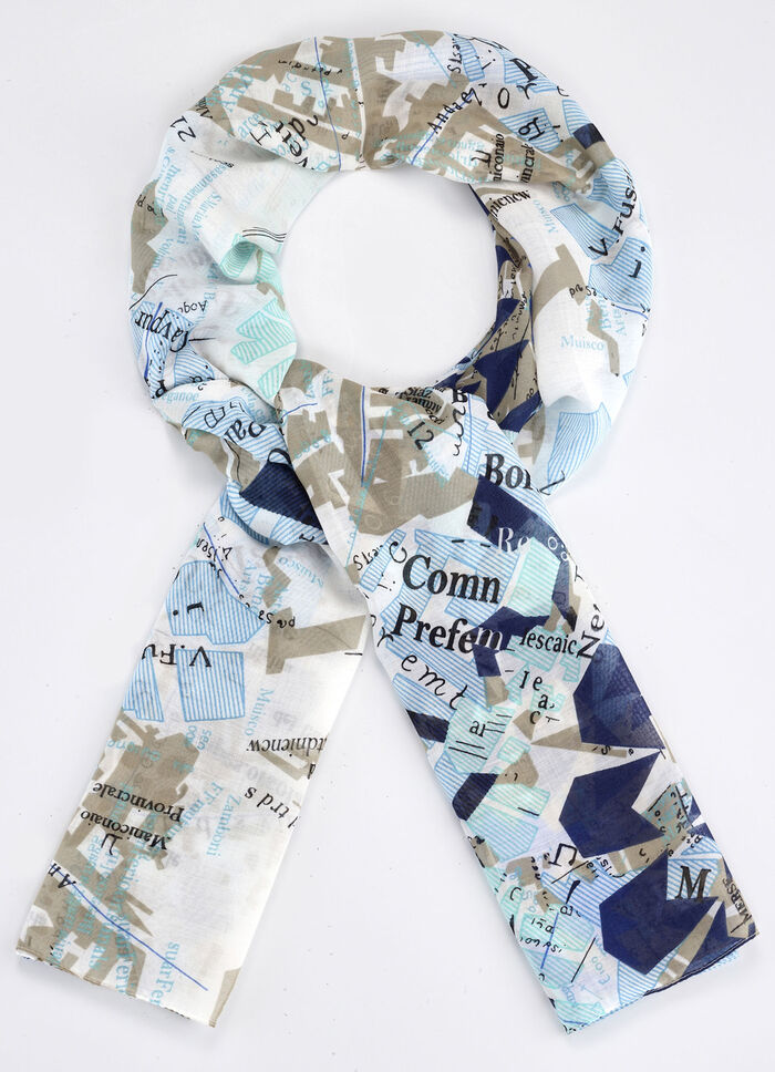 Sjaal met fantasiedessin 