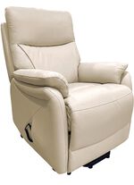 Tv-fauteuil van leer met XXL-zitcomfort en sta-op-hulp CR&Egrave;ME