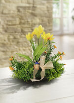 Verlicht tafelbloemstukje, werkt op batterijen 