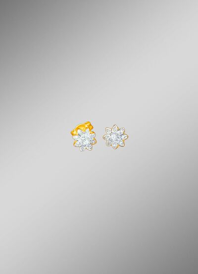 Oorstekers met briljant geslepen diamanten 