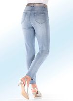 Elegante jeans met borduurapplicaties en strass steentjes 