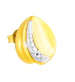 Tweekleurige oorbellen met diamanten 