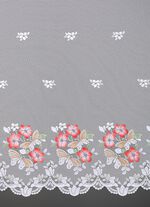 Bloemenraamrolgordijn met universeel raillint 