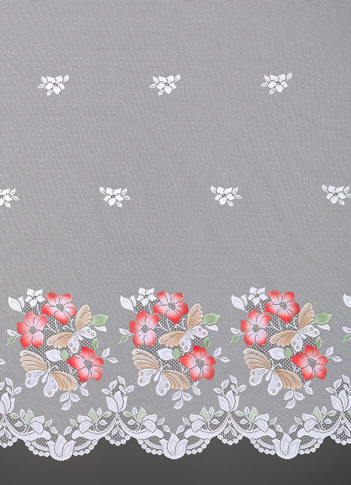 Bloemenraamrolgordijn met universeel raillint 