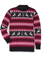 Trui met kleurrijke glitteraccenten A2 ZWART-MULTICOLOR