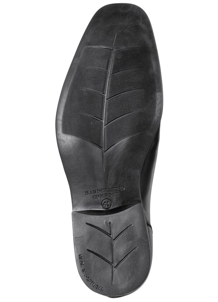 Slippers gemaakt van rundnappaleer ZWART