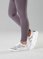 ELENA EDEN sneakers van nappaleer en luchtig textiel in mesh-look WEISS-SILBER