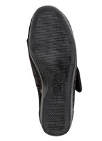 Laurina klittenbandschoen met subtiel sprankelend glitterreli&euml;f ZWART