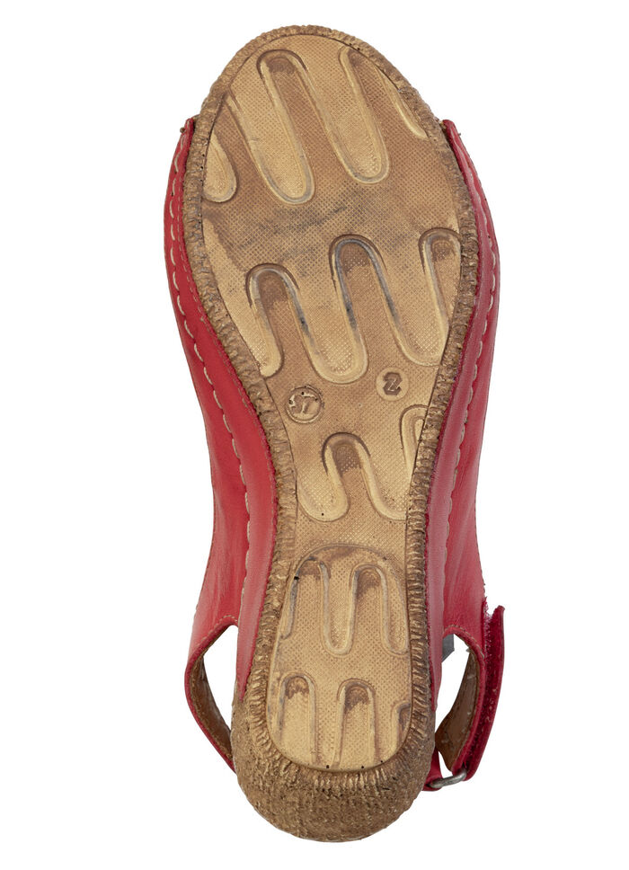 Gemini, trendy damessandalen, breedte G, met verstelbare klittenbandsluiting ROT-BUNT