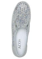 ELENA EDEN, zomerse damespantoffels, breedte G, met uitneembaar voetbed ZILVERGRIJS