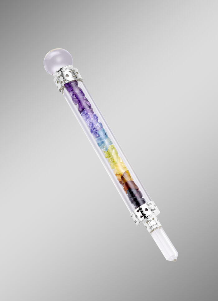 Chakrastaafje, met bergkristalpunt 