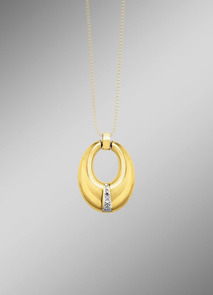 Tijdloze hanger met diamant 