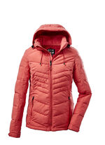 Trendy functionele damesjas met verfijnde stiksels FRAMBOOS