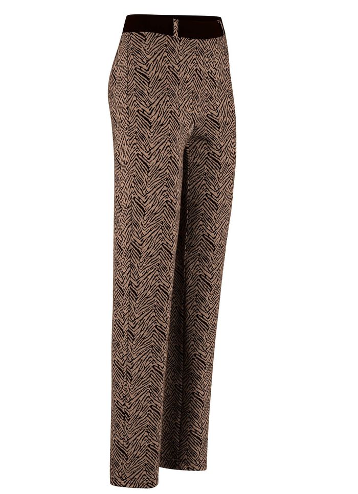 Broek met trendy dierenhuiddessin 