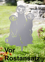 Meerkat-trio van speciaal staal 