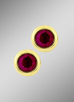 Oorbellen met echte robijnen 