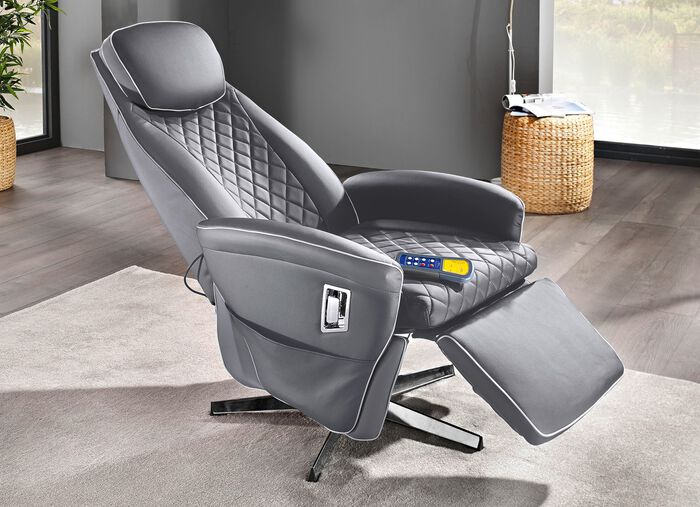 Massagestoel met warmtefunctie GRIJS