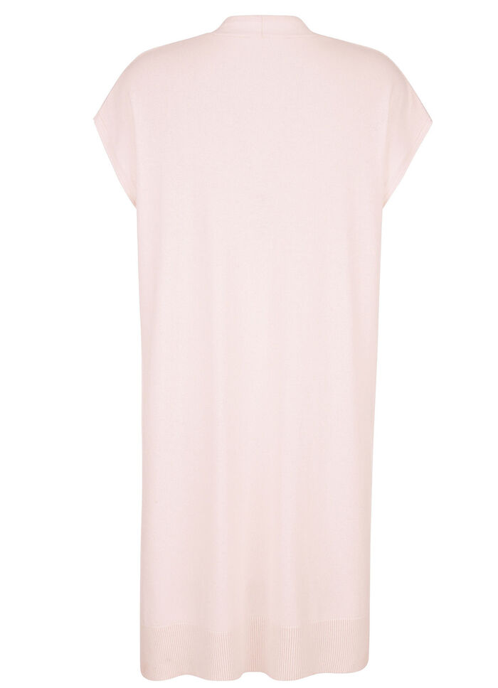 Lang kasjmier gebreid vest 