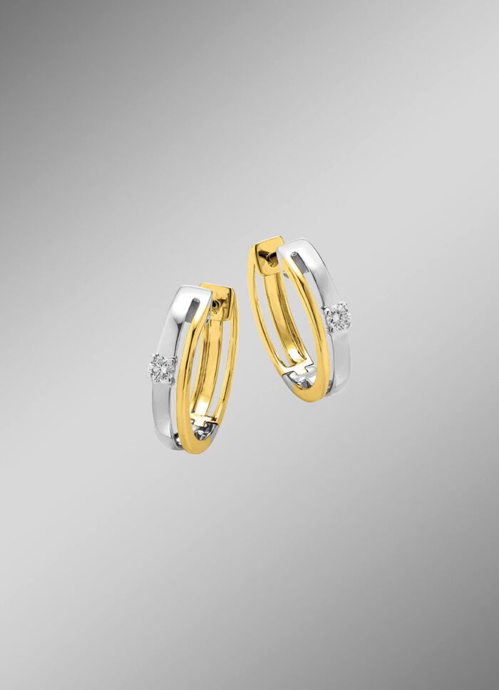 Elegante creolen met diamanten 