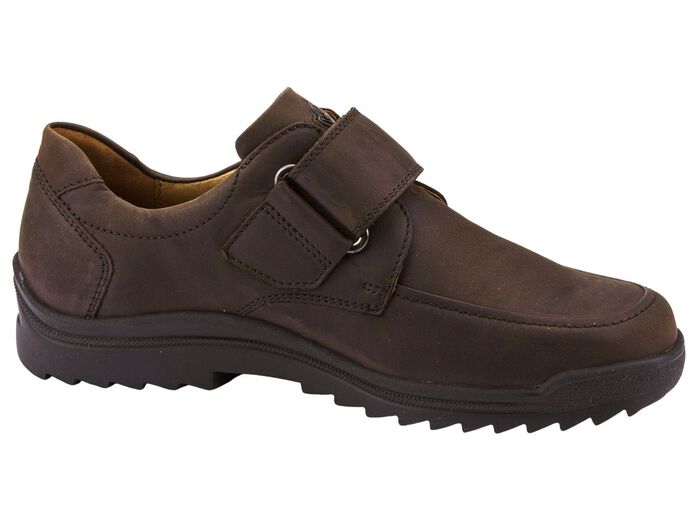 Waldl&auml;ufer klittenbandschoen gemaakt van hoogwaardig leer MOKKA