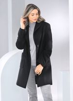 Korte mantel met knoopsluiting 