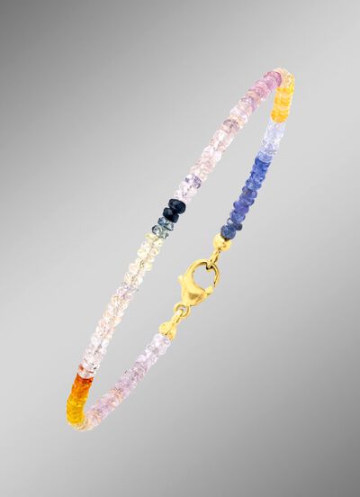 Elegante armband met echte saffier in veelkleurig 