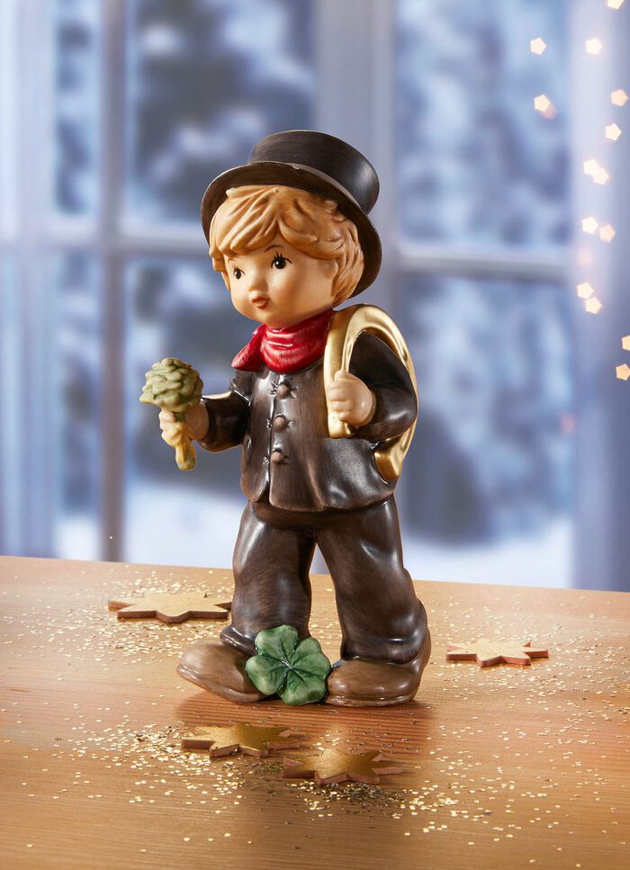 Goebel beeldje schoorsteenveger met kristalsteen 