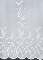 Lang gordijn met natuurlijke bladmotief 