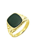 Herenring met echte jaspis 