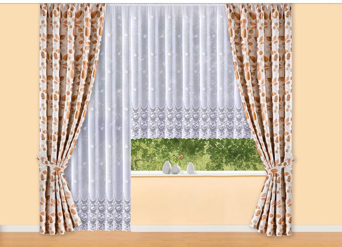 Hoogwaardig gordijn met universele railtape AARDE