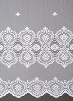 Lange venstervitrage met universele railband 