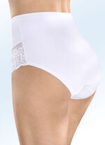 Verpakking met vier slips met elastische inzetstukken van kant 