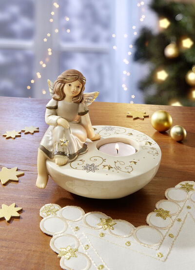 Theelichthouder van hoogwaardig fijn steengoed 