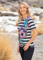 Overhemd met bloemmotief 