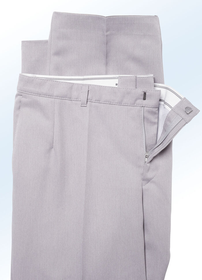 'Klaus Modelle'-broek met lage taille in 4 kleuren LICHTGRIJS GEMÊLEERD
