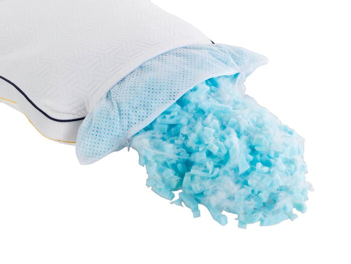 Kussen met gelschuimvlokkenvulling 