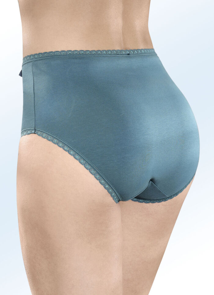 Set van vijf slips met elastische kanten randen 