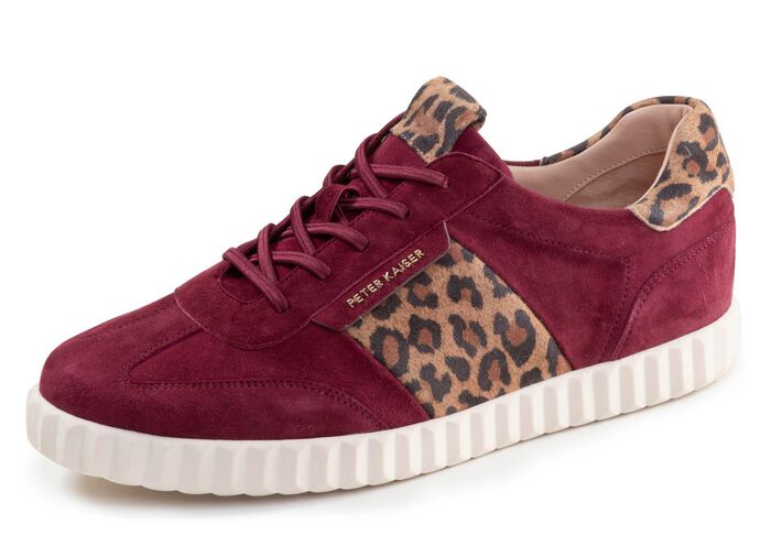 Peter Kaiser, trendy damessneakers, met uitneembaar voetbed BORDEAUX-BRUIN