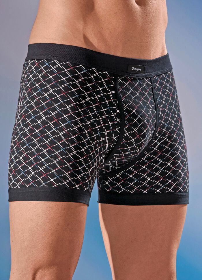 Set van drie onderbroeken van fijne jersey, all-over patroon 