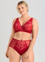 Miss Mary slip met gevoerde elastische kant ROT