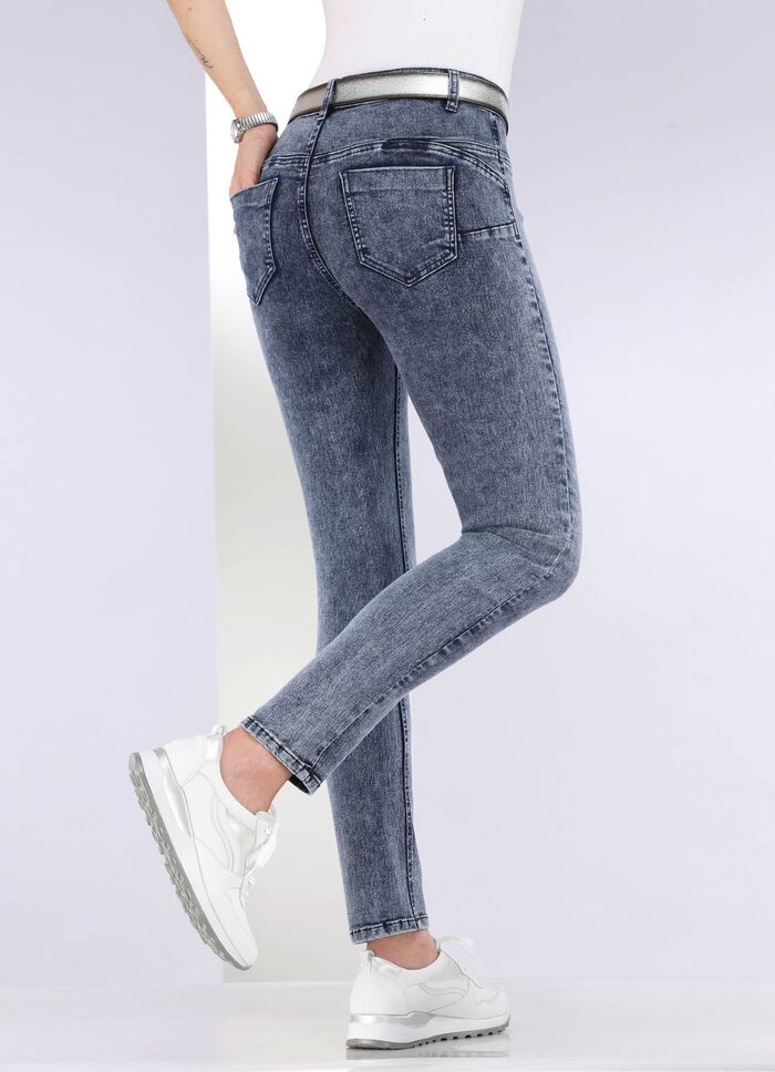 Enkellange, figuurcorrigerende jeans 