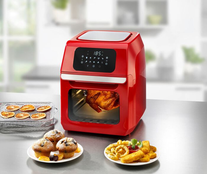 Digitale airfryer met grilfunctie ROOD