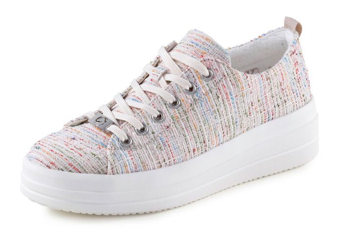 Remonte sneakers gemaakt van effectief gestructureerd textielmateriaal 
