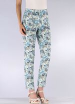 Broek met all-over bloemendessin 